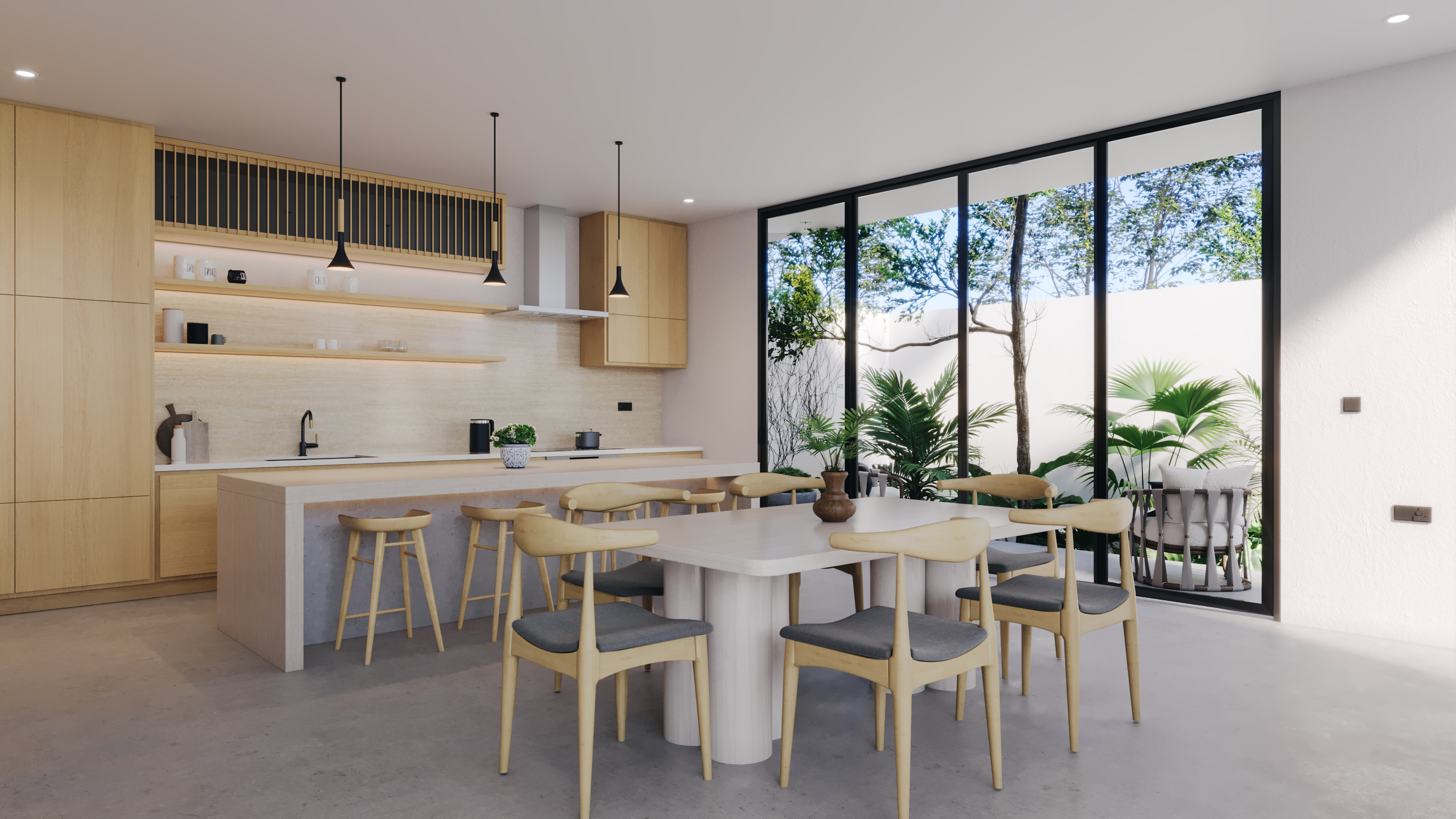 You will get 3D Kitchen Rendering